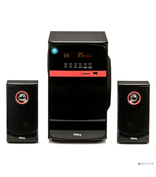 Акустическая система Dialog Progressive AP-240B BLACK - акустические колонки 2.1, 50W+2*10W RMS, Bluetooth, USB+SD reader