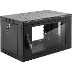 Шкаф коммутационный ЦМО (ШРН-9.650-9005) настенный 9U 600x658мм пер.дв.стекл 200кг черный 600мм 180град., фото4