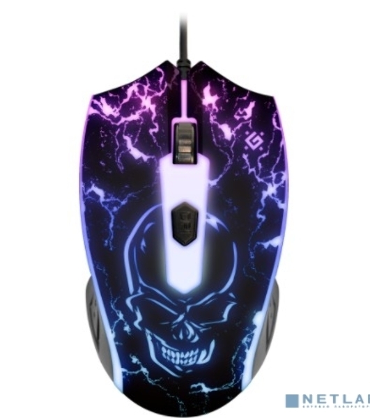 Мышь проводная Defender Overmatch GM-069 черный, 2400 dpi, USB, кнопки - 4
