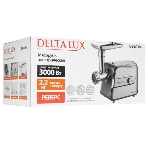 Мясорубка электрическая DELTA LUX DE-603M серый, 3000 Вт, 2.2 кг/мин, реверс, защита от перегрузки, насадки - 5, фото29