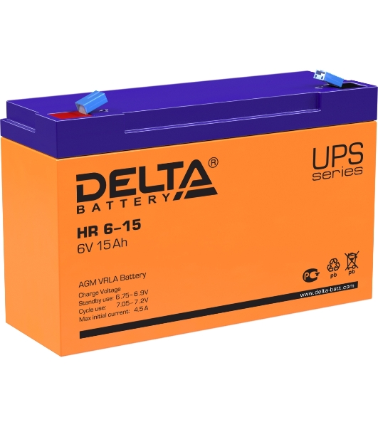 Батарея для ИБП Delta HR 6-15 (6V 15Ah)