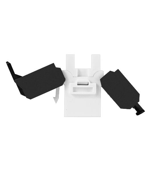 Модуль-вставка Keystone Jack RJ-45 ExeGate KJ-8P8C-U-C5e-180-TL (Кат.5e, неэкранированная, 180 градусов, IDC Toolless (без инструмента))