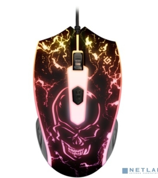 Мышь проводная Defender Overmatch GM-069 черный, 2400 dpi, USB, кнопки - 4