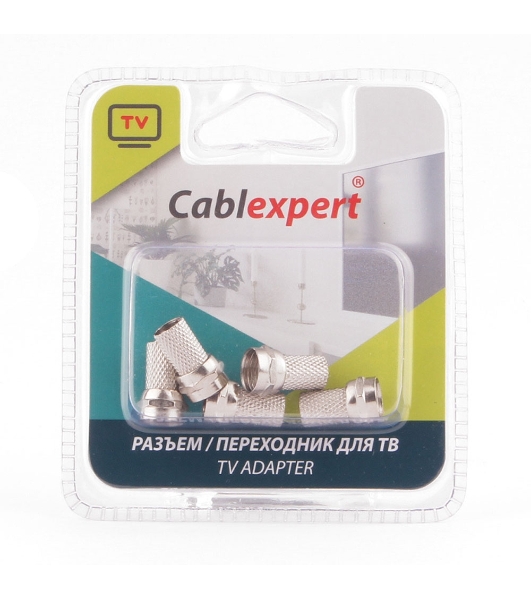 Коннектор Cablexpert F SPL6-01, 18мм, для кабеля RG6, 5шт