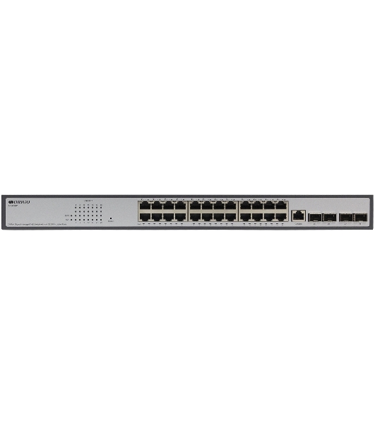 Коммутатор ORIGO Managed L3 Switch 24x1000Base-T PoE, 4x10Gbase-X SFP+, PoE Budget 370W, RJ45 Console, 19' w/brackets