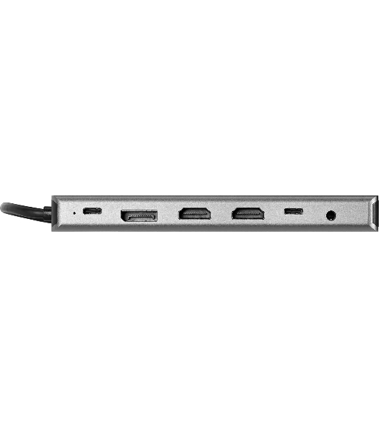 USB-концентратор VCOM CU4706, USB Type-C, HDMI/DP/USB3.0/TC/USB2.0/RJ45/SD/TF/PD/3.5 мм jack, USB Type-C