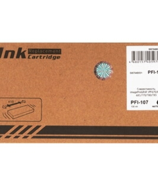Картридж струйный Sakura 6704B001 (PFI-107 MBK) для Canon, черный матовый, 130 мл.
