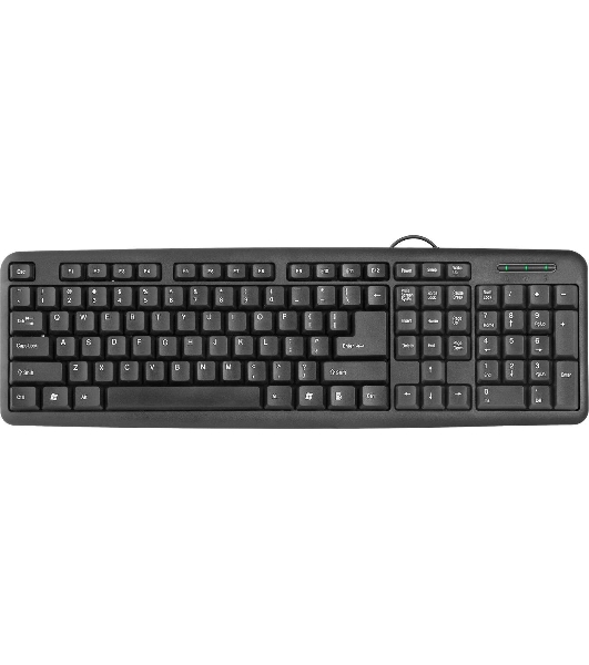 Клавиатура проводная Defender HB-420, USB, черный