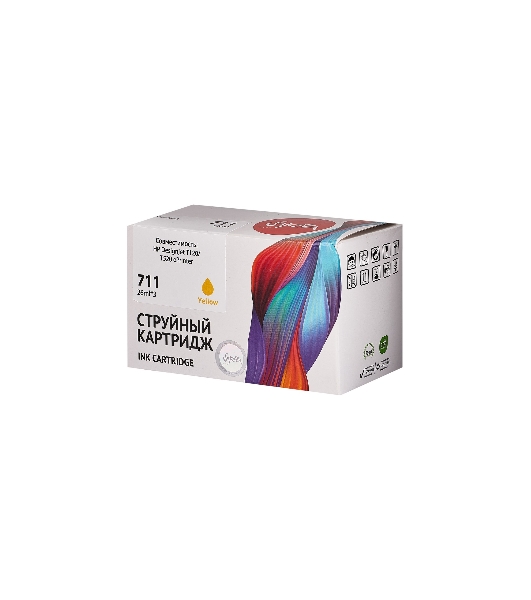 Набор струйных картриджей Sakura CZ136A (№711 Yellow 3-pack) для HP, желтый, 26 мл. (3шт)