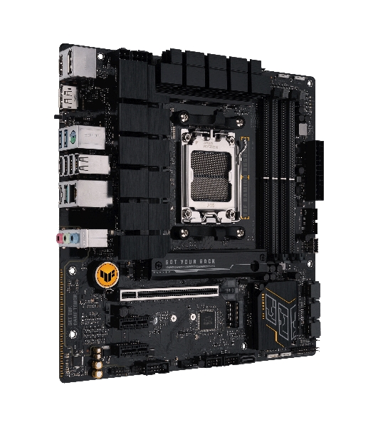 Материнская плата ASUS TUF GAMING B650M-E, AM5, AMD B650, 4xDDR5, 4xSATA, 2xM.2, 1xPCIe 4.0 x16, 2xPCIe x1, 2xDP, 1xHDMI, 1x 2.5Gb LAN, 1xUSB-A 3.2 Gen 2, 2xUSB-A 3.2 Gen 1, 4xUSB 2.0, 1xUSB-C 3.2 Gen 2, 3x3.5 мм, 7.1, mATX