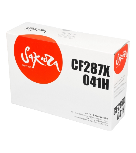 Картридж Sakura CF287X/041H для HP и Canon, черный, 20000 к.