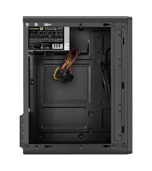 Корпус ExeGate BAA-503U2-AA500, Mini-Tower, чёрный, 1 x 80/90 мм, БП 500 Вт