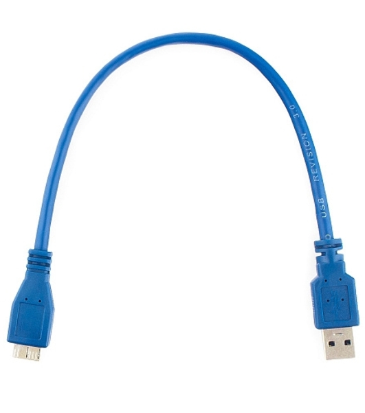Кабель Gembird/Cablexpert USB 3.0 Pro, AM/microBM 9P, 30 см, экран, синий, пакет