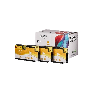 Набор струйных картриджей Sakura CZ136A (№711 Yellow 3-pack) для HP, желтый, 26 мл. (3шт)