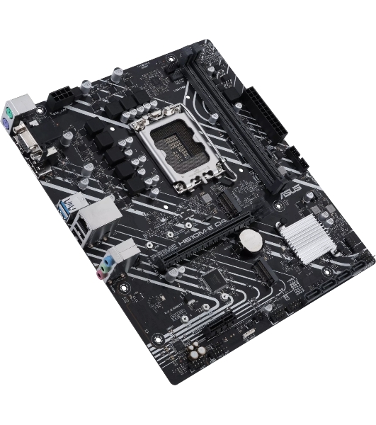 Материнская плата ASUS PRIME H610M-E D4-CSM, LGA 1700, Intel H610, 2xDDR4, 4xSATA, 2xM.2 PCIe 3.0 (x2, x4), 1xPCIe 4.0 x16, 1xPCIe x1, 1xHDMI, 1xDP, 1xVGA, 2xUSB-A 2.0, 2xUSB-A 3.2 Gen 1, 1x 1Gb LAN, 3x3.5 мм, 7.1, mATX