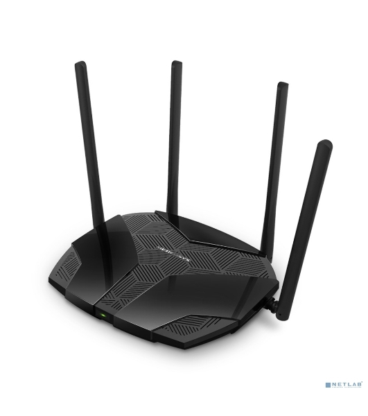 Двухдиапазонный роутер MERCUSYS MR80X AX3000 Wi-Fi 6, до 574 Мбит/с на 2,4 ГГц + до 2402 Мбит/с на 5 ГГц,4 фиксированные внешние антенны, 3 гигабитных порта LAN, 1 гигабитный порт WAN