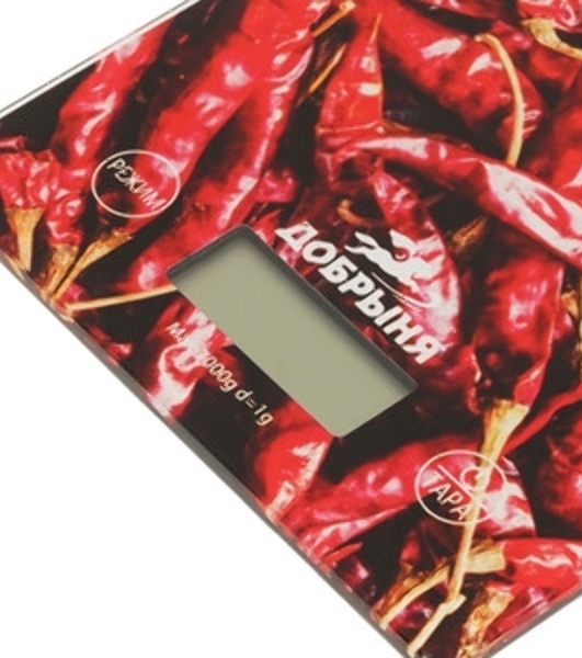 Весы кухонные Добрыня DO-3011P (20*14,5см, 7кг) перцы x24