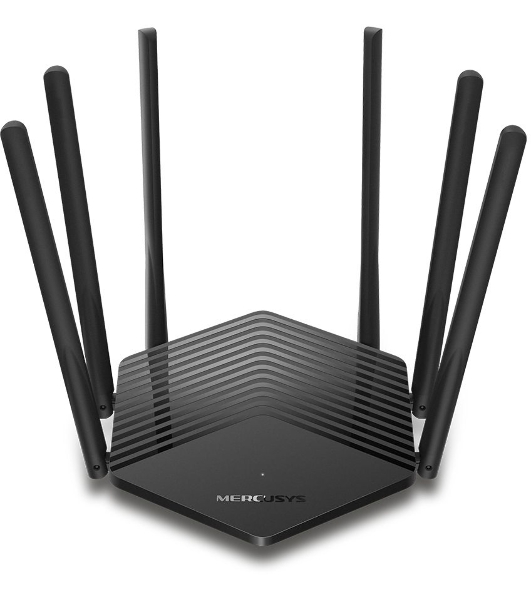 Роутер Mercusys AC1900 Wireless AC Gigabit Router, 600 Mbps at 2.4 GHz + 1300 Mbps at 5 GHz, 6×5dBi Fixed External Antennas with Beamforming, 2× G LAN Ports, 1× G WAN Port, Access Point Mode, 3X3 MU-MIMO, Parental Controls, Guest Network, Smart Connect