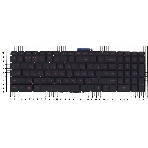 Клавиатура для ноутбука HP Omen 17-W000 черная с красной подсветкой, фото2