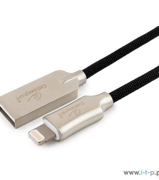Кабель USB Cablexpert для Apple CC-P-APUSB02Bk-0.5M, MFI, AM/Lightning, серия Platinum, длина 0.5м, черный, блистер