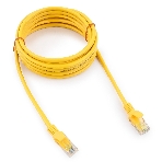 Патч-корд UTP Cablexpert cat.5e, 3м, литой, многожильный, желтый, фото 1