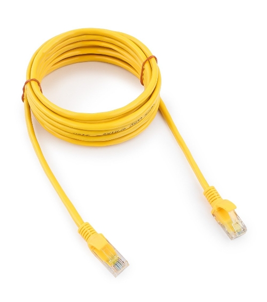 Патч-корд UTP Cablexpert cat.5e, 3м, литой, многожильный, желтый