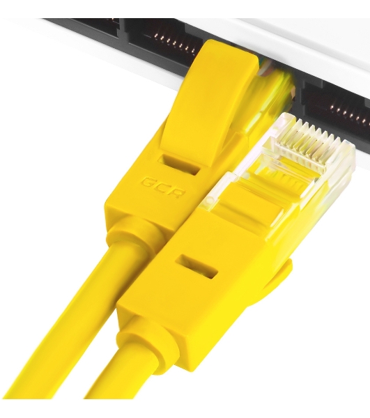 Патч-корд Greenconnect UTP прямой ethernet 0.5m cat.5е, RJ45, литой (Желтый) (GCR-LNC02-0.5m)