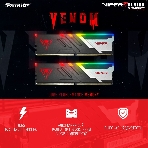 Оперативная память Patriot Viper Venom, DDR5, 32GB (2x16GB), 7400MHz, CL36, DIMM, с радиаторами, RGB, черный, фото2