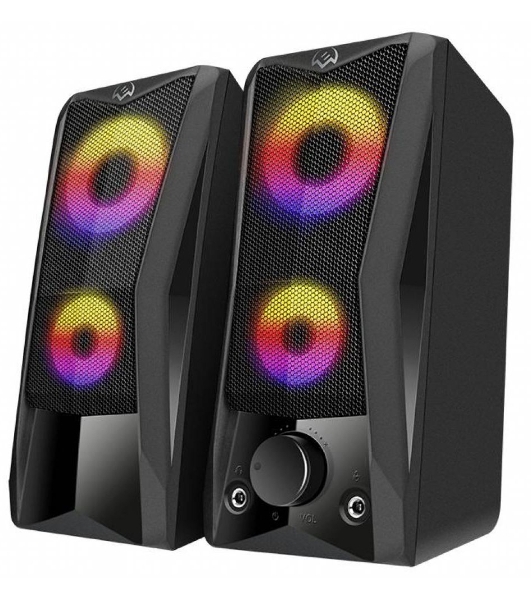 Акустическая система SVEN 445, черный, USB, 2.0,2x3 Вт(RMS), подсветка