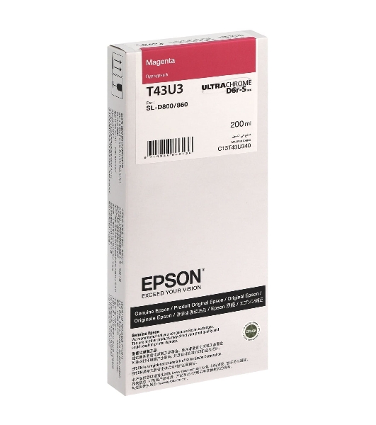 Картридж струйный Epson T43U (C13T43U340) пурпурный (200 мл) для SureLab SL-D800