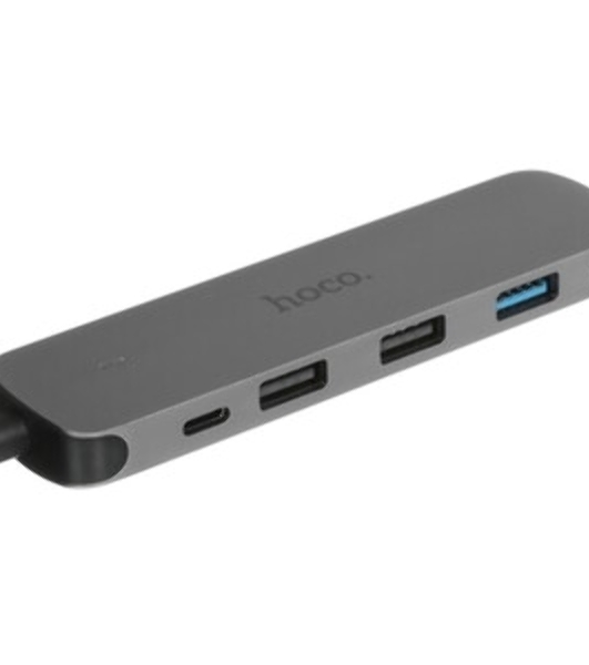 USB-концентратор Hoco HB27, USB Type-C, HDMI/PD/USB 3.0/USB 2.0, USB Type-C