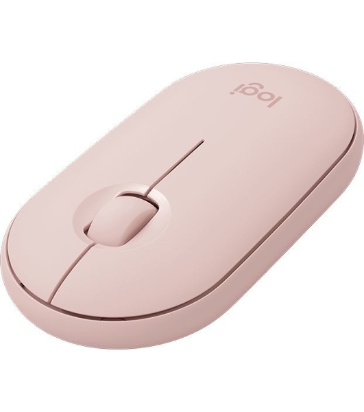 Мышь беспроводная Logitech Pebble M350 розовый, 1000 dpi, радиоканал, Bluetooth, USB, кнопки - 3