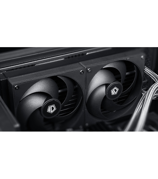Вентилятор для корпуса ID-Cooling AS-120-K черный, 120 мм, 2000 об/мин, 27.2 дБ, 4 pin