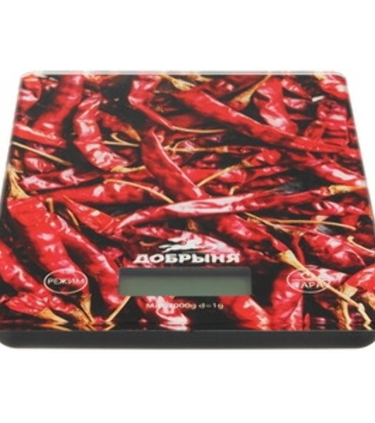 Весы кухонные Добрыня DO-3011P (20*14,5см, 7кг) перцы x24