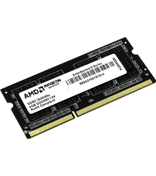 Оперативная память AMD Radeon R5, DDR3, 4Gb (1x4GB), 1600MHz, CL11, SO-DIMM