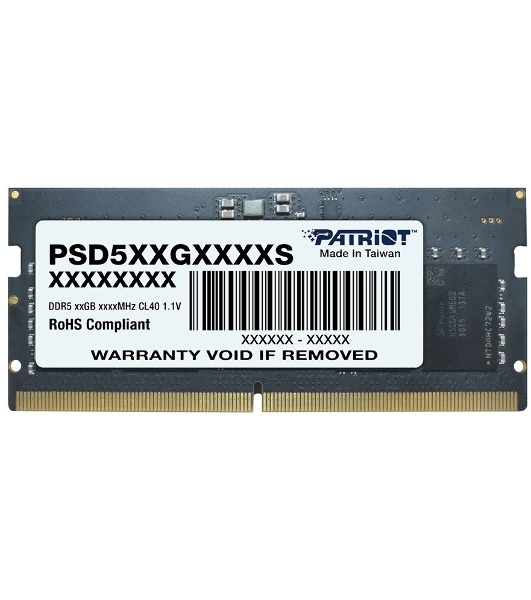 Оперативная память Patriot, DDR5, 16GB (1x16 GB), 4800 MHz, CL40, SO-DIMM