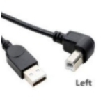 Кабель USB 2.0 на USB-B угол влево 0,3 м, фото 1