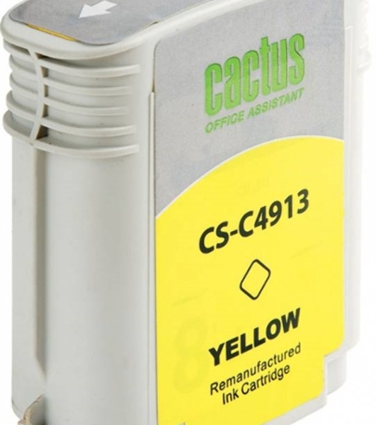 Картридж струйный Cactus CS-C4913 №82 желтый (72 мл) для HP Design Jet 500/800C
