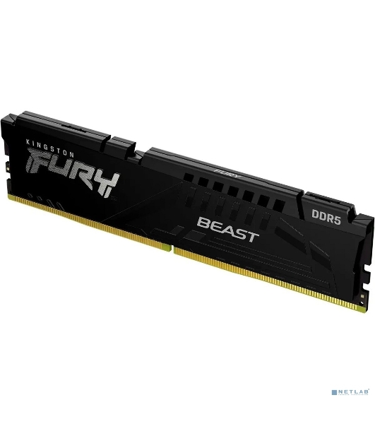 Оперативная память Kingston Fury Beast Black, DDR5, 32GB (1x32GB), 5200 MHz, CL40, с радиатором, черный