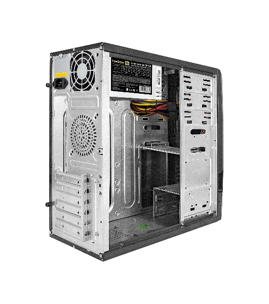 Компьютерный корпус Miditower ExeGate EX280386RUS CP-604 Black, ATX, (CP350W, 80мм), 2хUSB, Audio