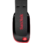 Флешка USB Sandisk CZ50 Cruzer Blade (SDCZ50-064G-B35), 64Gb, USB 2.0, R/W 15/4, черный/красный, фото14