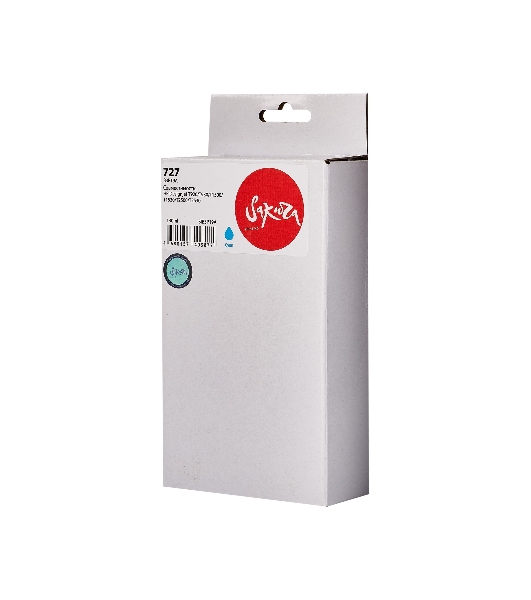 Картридж струйный Sakura B3P19A (№727 Cyan) для HP, голубой, 130 мл.