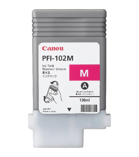 Картридж струйный Canon PFI-102M (0897B001) пурпурный (130 мл.) для Canon imagePROGRAF iPF605, iPF610., iPF650, iPF655, iPF710, iPF755, LP17, iPF510