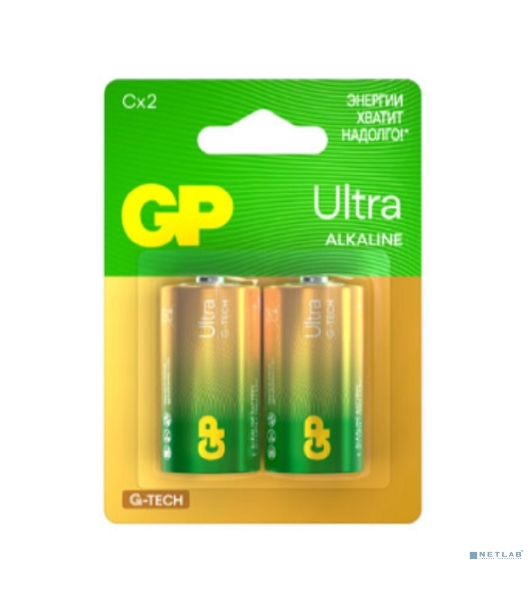 Алкалиновые батарейки GP Ultra Alkaline G-Tech 14А типоразмера C - 2 шт. на блистере