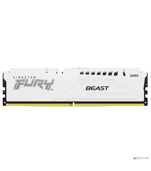 Оперативная память Kingston Fury Beast Expo, DDR5, 16Gb (1x16 GB), 6400 MHz, CL32, DIMM, радиатор, белый