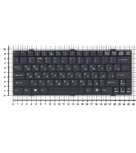 Клавиатура для ноутбука Fujitsu LifeBook P7010 черная
