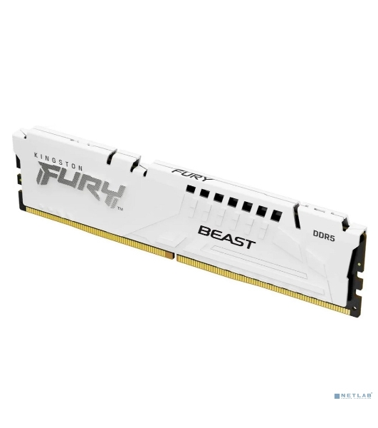Оперативная память Kingston Fury Beast Expo, DDR5, 16Gb (1x16 GB), 6400 MHz, CL32, DIMM, радиатор, белый