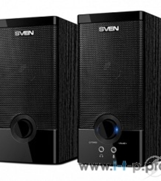Колонки SVEN SPS-603 черный USB-порт ПК, ноутбука или адаптер 5V DC