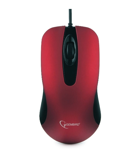 Мышь проводная Gembird MOP-400-R красный, 1000 dpi, USB, кнопки - 3