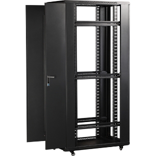 Шкаф 19' Business, 27U 600x800, черный, передняя дв. перфорир., задняя дв. распашная перфорир.